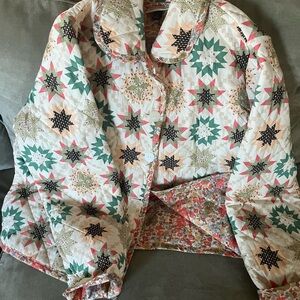 Universal Thread patchwork quilt jacket star NWT